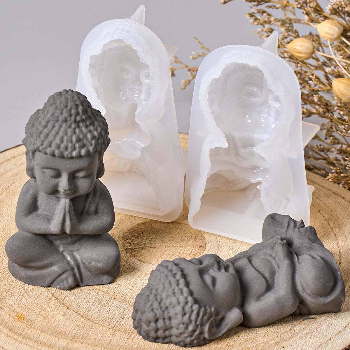 3D Buddha Silicone Candle Mold - Candle Making Process review and price