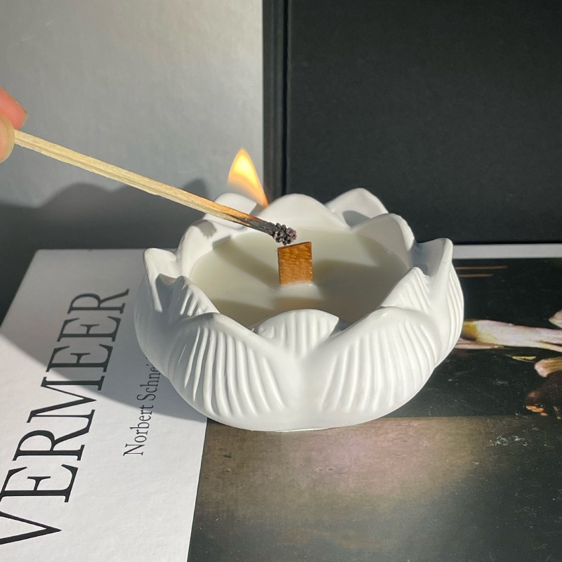 3D Lotus Candle Holder Silicon - Candle Making Process review and price
