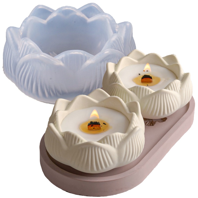 3D Lotus Candle Holder Silicon - Candle Making Process review and price