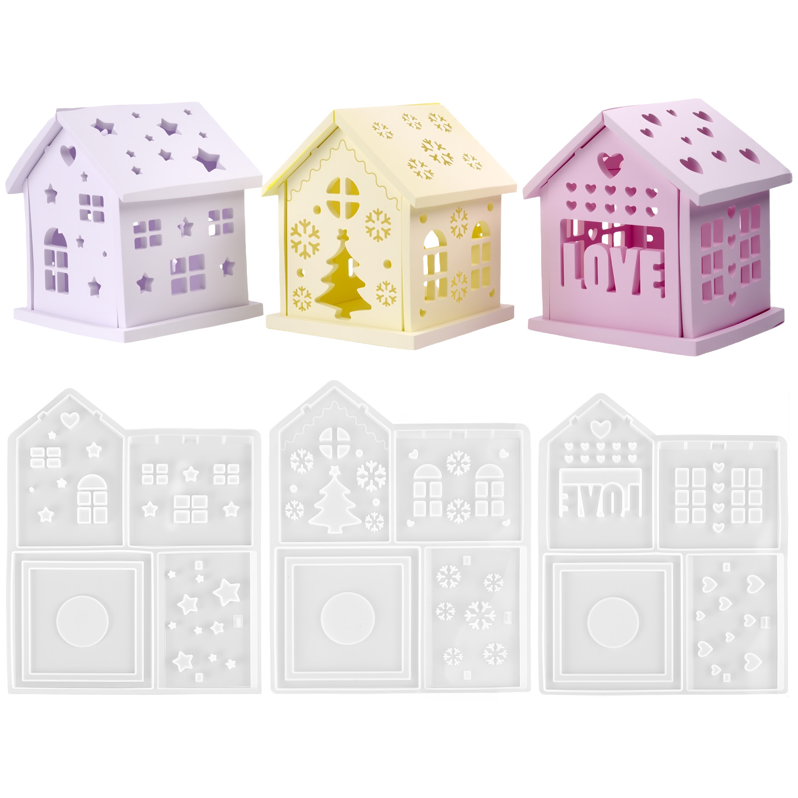 3D House Silicone Mold DIY Chr - Candle Making Ideas review and price