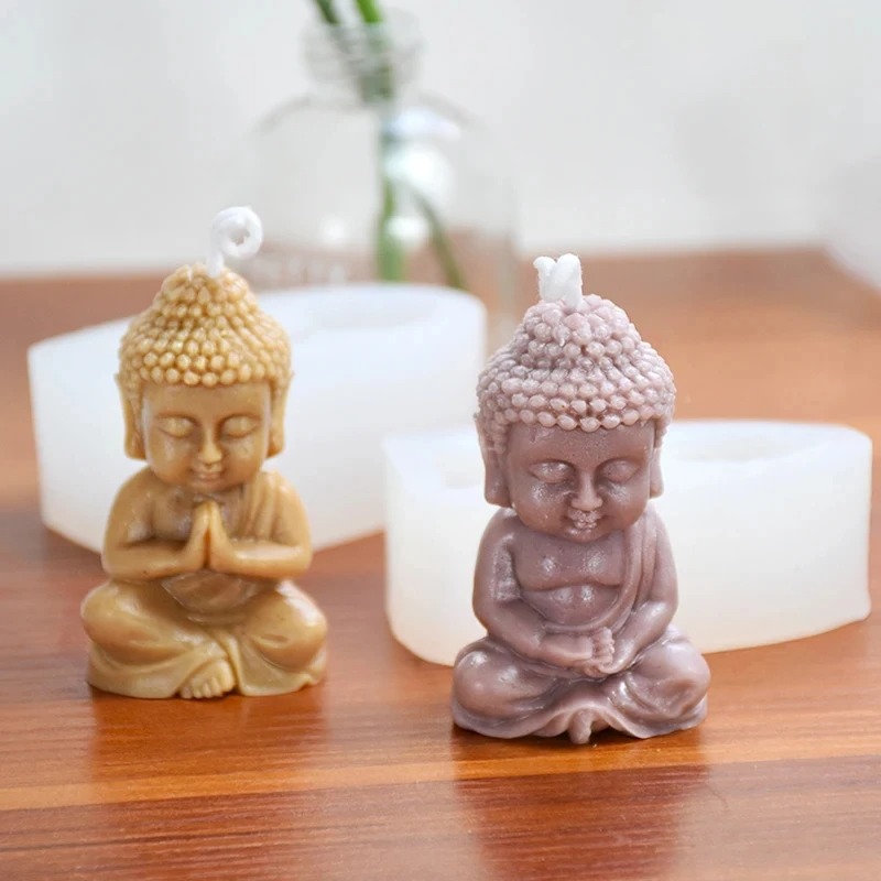 3D Buddha Silicone Candle Mold - Candle Making Process review and price