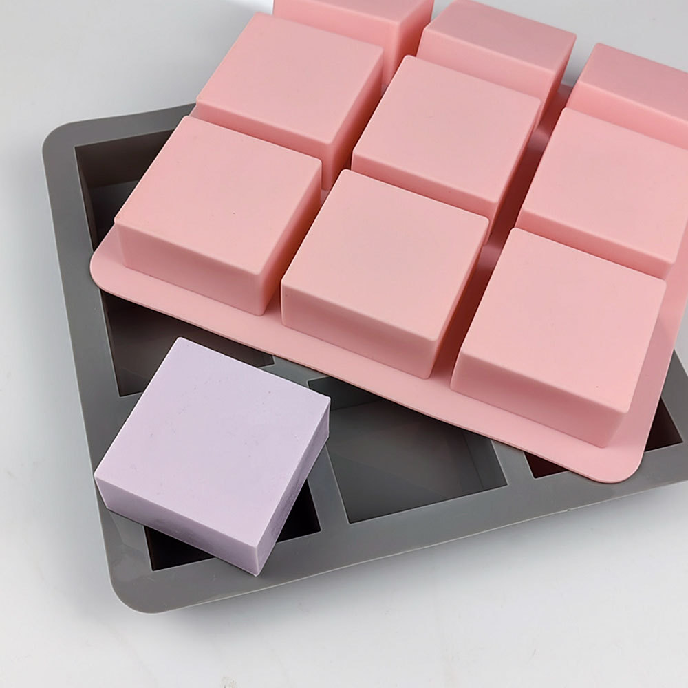 9 Hole Square Silicone Soap Mo - Candle Making Process review and price